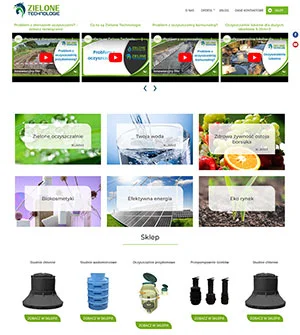 Strona internetowa dla Zielonych Technologii